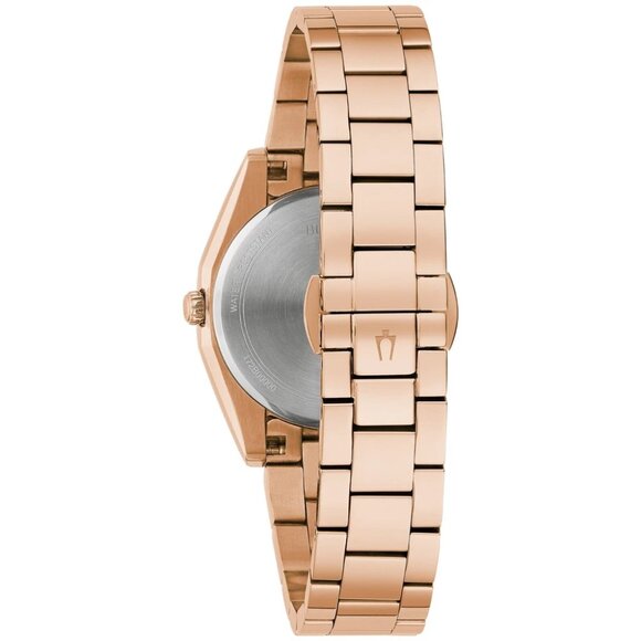 Bulova Women's Quartz Diamond Accent Rose Gold Stainless Steel Watch 31MM 97P156 - Picture 4 of 4